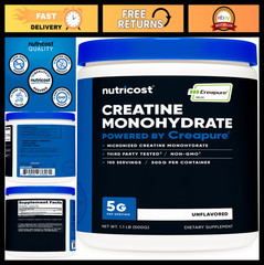 Pure Creatine Monohydrate 500g – High-Purity Muscle Growth Supplement, Energy Bo
