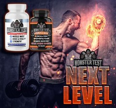 Angry Supplements Monster Test Booster 120ct + Monster Test Nitric Oxide, 2pk
