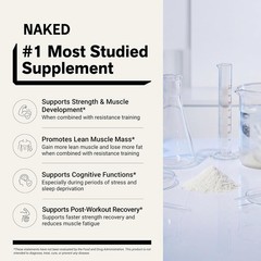 NAKED Pure Micronized Creatine Monohydrate Powder – NSF Certified, Unflavored