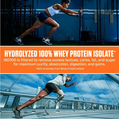 Dymatize ISO100 Hydrolyzed Whey Isolate, Dunkin’ Cappuccino, 20 Servings
