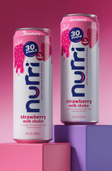 Nurri High Protein 30g Shake Strawberry Low Sugar Post-Workout Drink 12 Pack