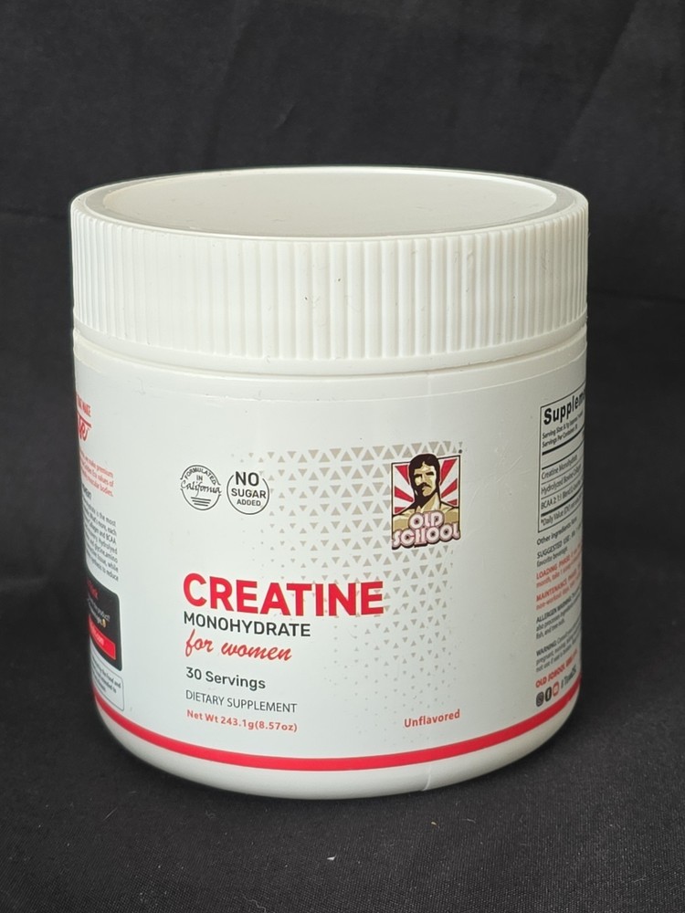 Old School Labs Creatine Monohydrate for Women 243g 8.57oz Unflavored Powder NEW