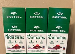 Lot of 3 Biosteel Superfood Sport Greens Packets 12 Packets Pomegranate Berry