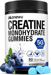 Lab-Verified Creatine Gummies – 5g Per Serving, 90 Count, Blueberry Flavor