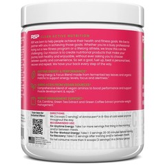 RSP Nutrition AminoLean Pre Workout Powder, Amino 30 Servings, Light Red