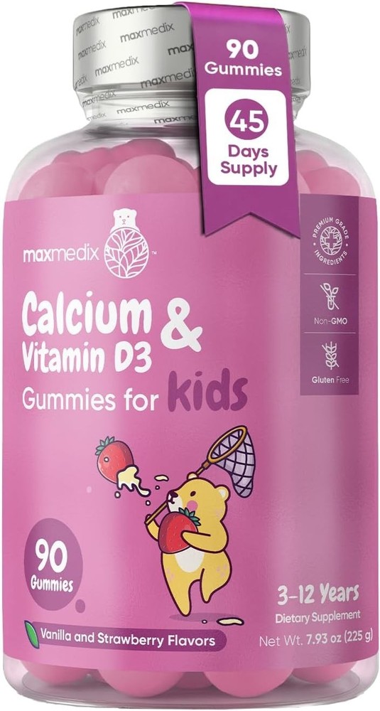 maxmedix Kids Calcium Gummies 320mg 90 Count – Bone Support