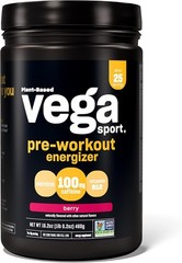 Vega Sport Pre-Workout Energizer Berry, Plant Based Pre Workout Powder