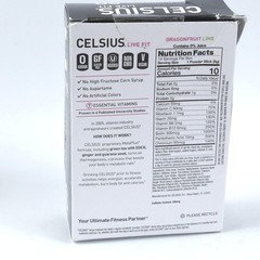 CELSIUS Dragonfruit Lime On Go Powder Sticks 14 Energy Drink 9/2027