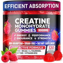 Cytona Creatine Gummies Monohydrate Complex 9000MG, Pre-Workout for Men & Women,