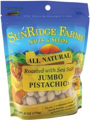 Sunridge Farms Jumbo Roasted Pistachios with Sea Salt – Premium California Snack