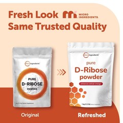 Pure D Ribose Powder, 1 KG (2.2 Pound & 200 Servings) – Hair Support Suppleme…