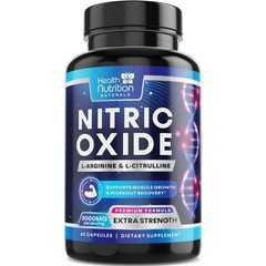 Nitric Oxide Booster Capsules L-Arginine Citrulline Pre Workout Muscle Support