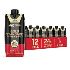Optimum Nutrition Gold Standard Protein Shake, 24g 11 Fl Oz (Pack of 12)