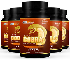 5 Pack King Cobra Capsules for Men-New Improved Formula-60 Capsules x5