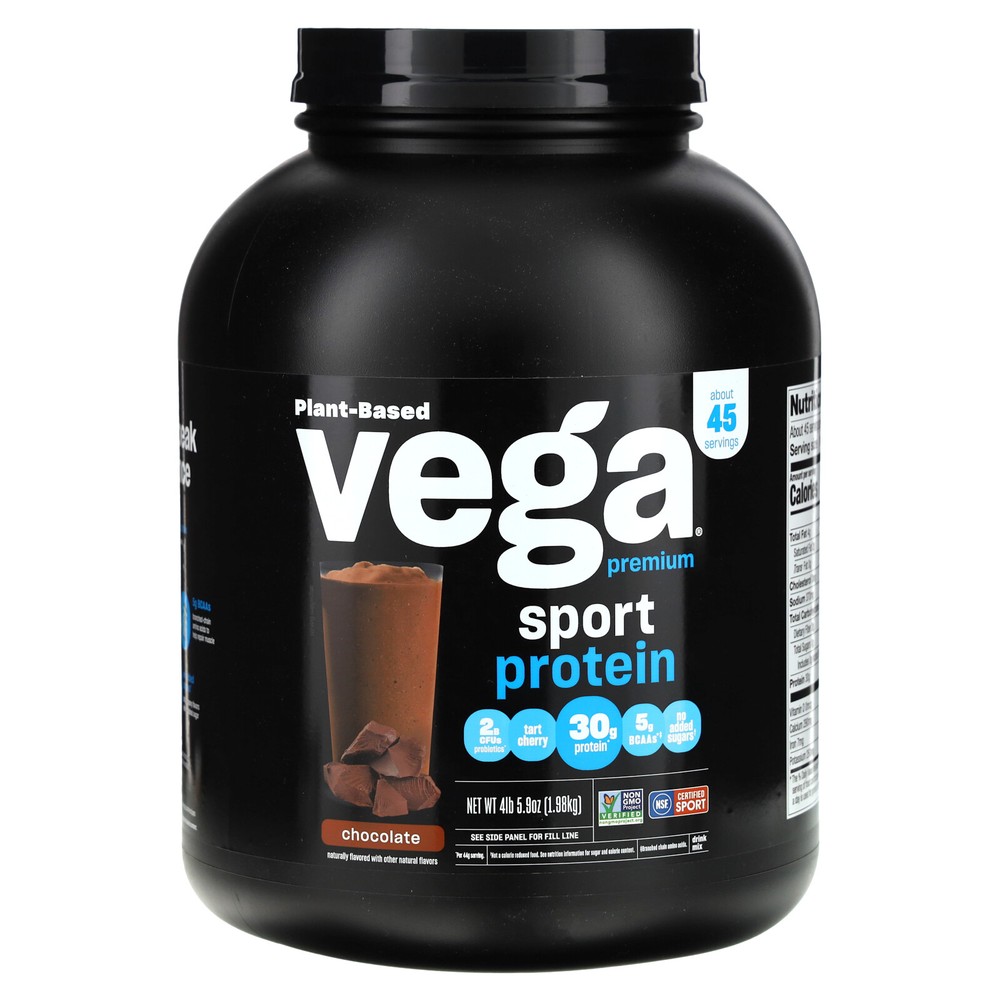 Vega Sport Protein Chocolate Flavored 4 lb 5 9 oz 1 98 kg Gluten-Free, Informed