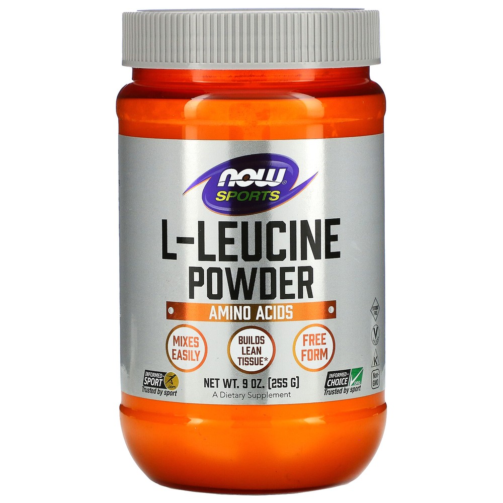 Now Foods Sports L-Leucine Powder 9 oz 255 g GMP Quality Assured, Vegan,