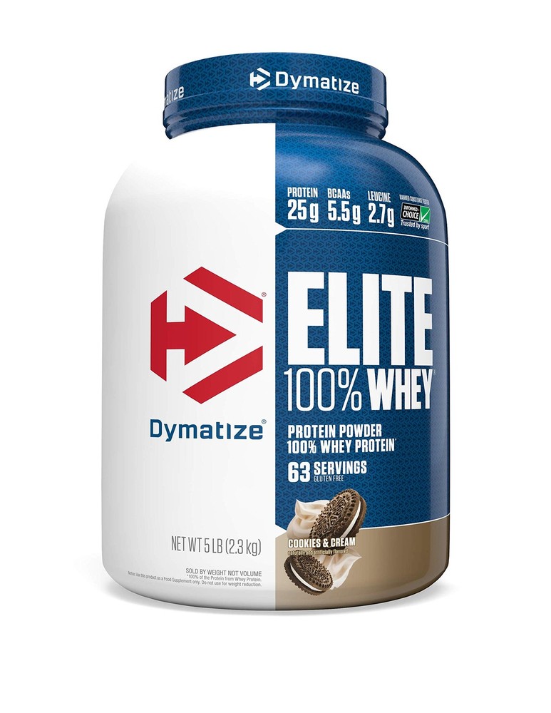 Dymatize Elite 100% Whey Protein Powder, Cookies & Cream, 5 Pound (Pack of 1)