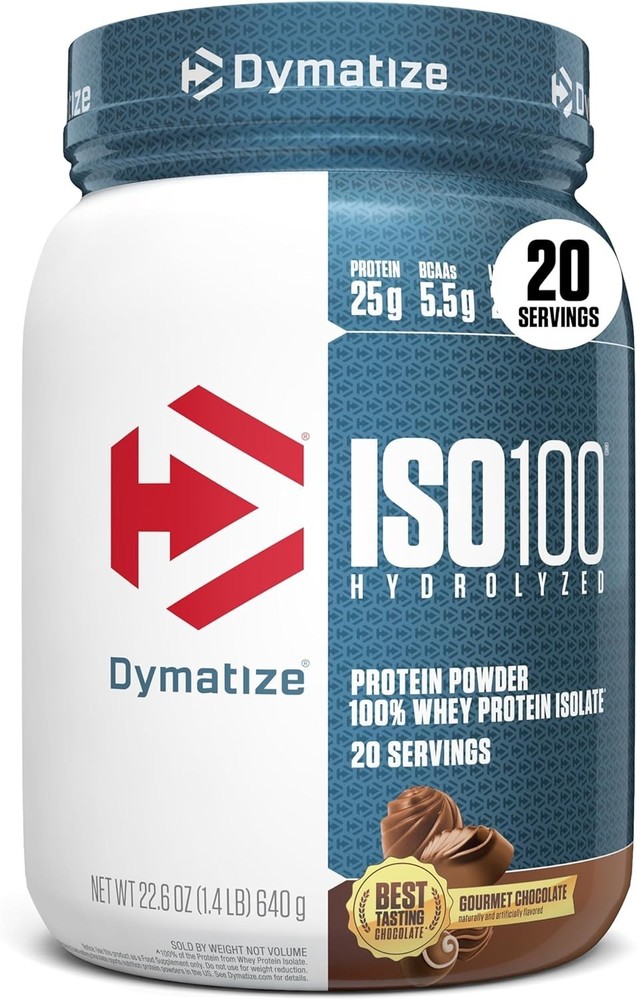 Dymatize ISO100 Whey Protein Powder Isolate, Gourmet Chocolate, 25g of Protein,