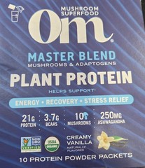 OM Master Blend Plant Protein Mushrooms & Adaptogens Dietary Supplement Power