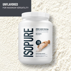 Isopure Zero Carb 100% Whey Protein Isolate Unflavored Protein Powder 25g 16ser