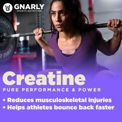 Gnarly Nutrition Creatine Powder – Creapure Vegan Creatine Supplement – NSF S…
