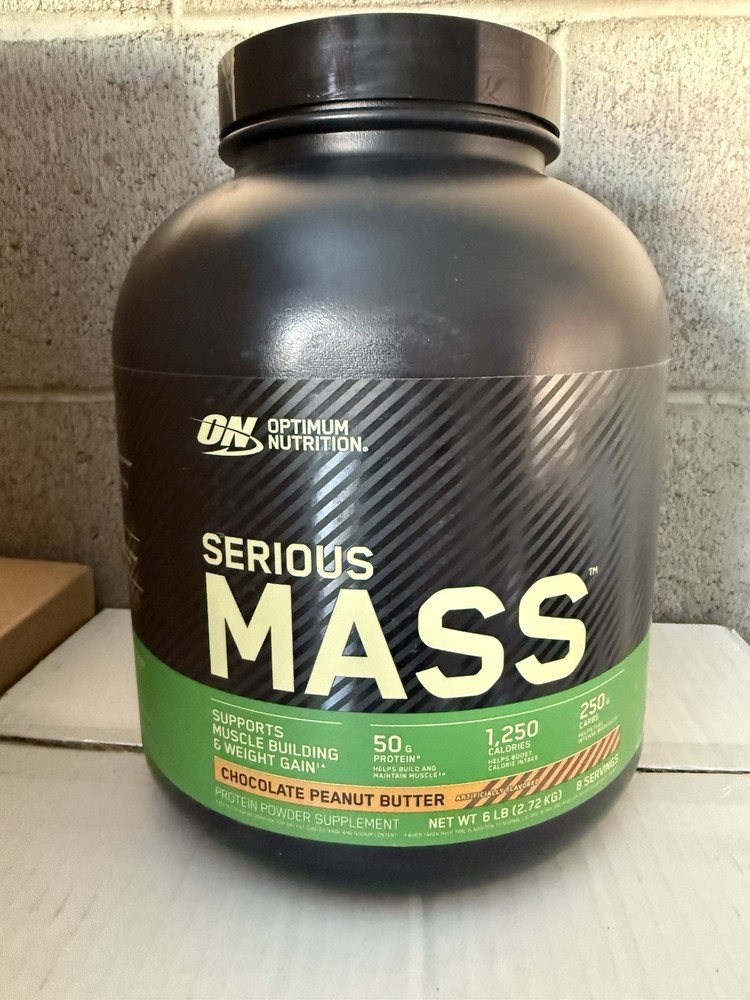 Optimum Nutrition Serious Mass Chocolate Peanut Butter 6lb Exp 1/27