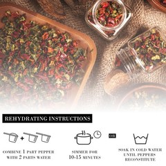 Dried Red and Green Bell Peppers Mix, 32oz Flavorful Diced Peppers Fresh and …