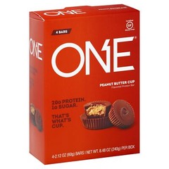 One Peanut Butter Cup Protein Bar – 4-2.12 Oz (Pack of 6)