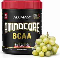 ALLMAX AMINOCORE BCAA Powder, White Grape, 90 Servings, 1035 g