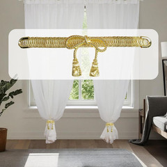 Curtain Tiebacks, Gold Bow Tie Metal Curtain Holdbacks, 2 Pcs | No-Drill Design,