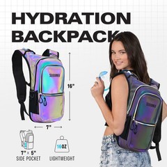 2 Colors of Medium Hydration Pack Bundle – Luminous Green and Holo Silver