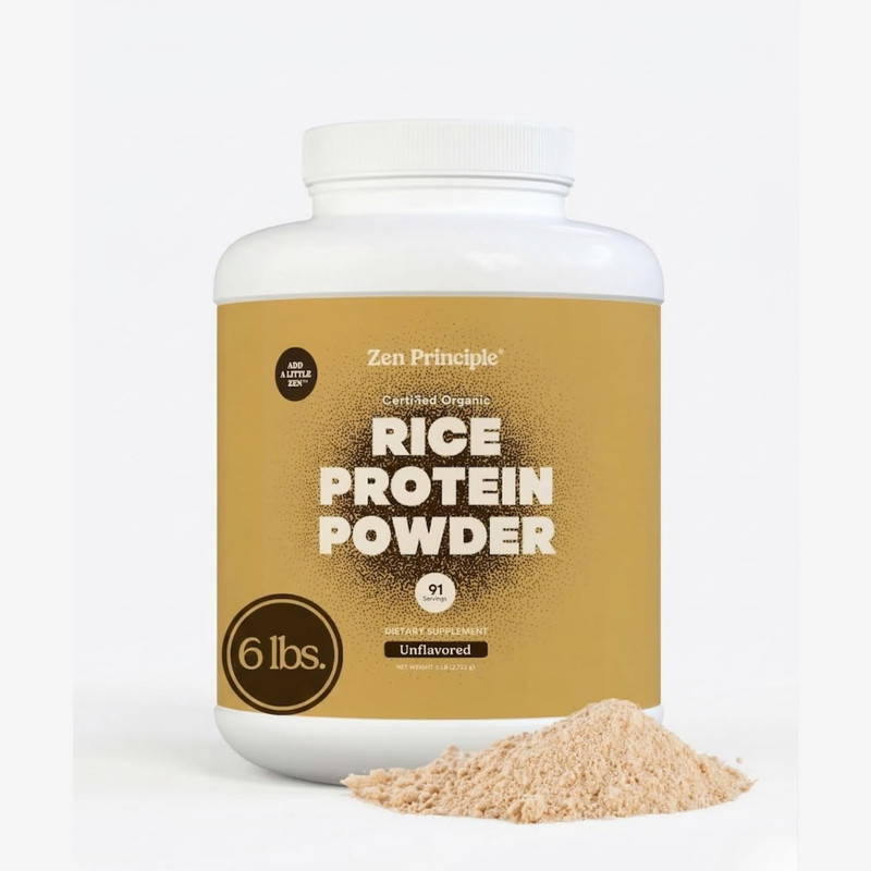 Zen Principle Organic Brown Rice Protein 6 Lb. Usda Certified Organic.