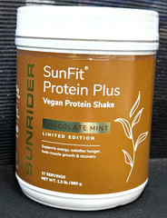 (1.5 LBS) SunRider SunFit Vegan Protein Shake CHOCOLATE MINT powder fiber 9/2027