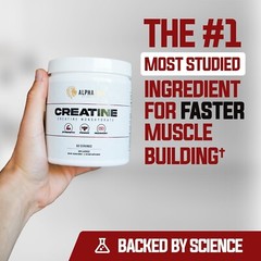 Creatine Monohydrate Powder 5000mg Per Serving Muscle Strength Men Women Gym