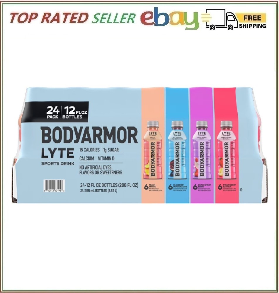 BODYARMOR LYTE Sports Drink Variety Pack Bottles, 12 fl. oz., 24 pk.