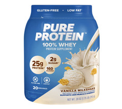 Pure Protein 100% Whey Powder, Vanilla Cream, 25g Protein, 1.75 lb