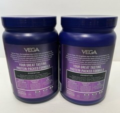 2Pack VEGA Plant-Based Essential Protein, Creamy Chocolate, 1.2LB, EX: 10/2026