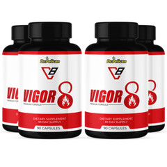 Vigor8- Bodybuilding & Men’s Health Support- 4 Bottles- 360 Capsules