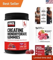 Delicious 150 Count Creatine Gummies – Non-GMO, Fast Absorption, Mixed Berry
