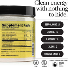 NAKED Nutrition Naked Energy – Pure Pre Workout Powder for Men and Women, Vegan