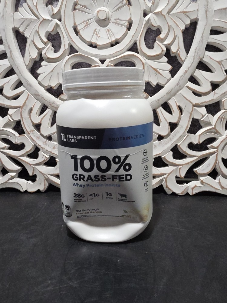 Transparent Labs 100% Grass Fed Whey Protein – French Vanilla Naturally Flavored