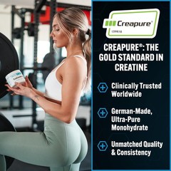 Pure Creapure Creatine Monohydrate Capsules 120 Count Athletic Performance Boost