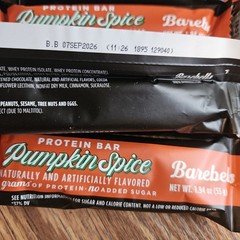 Barebells Protein Bar Pumpkin Spice Lot Of 24 Bars Barebell BB 09/2026