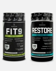 Kit Sascha Fitness FIT9 & RESTORE Weight Loss Support Day And Night Combo Pack
