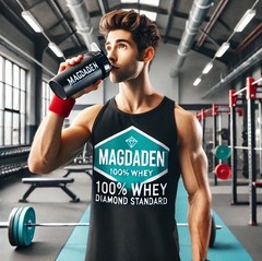 Magdaden Whey protein diamond standard 5.5g 24 grams of protein double chocolate