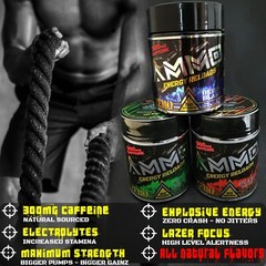 AMMO® Energy Reloads Pre Workout Powder Berry 300mg Caffeine Zero Sugar 30serv