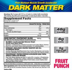 MHP Dark Matter Post Workout, Recovery Accelerator, W/Multi Phase Creatine, Waxy