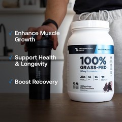 Transparent Labs Grass-Fed Whey Protein Isolate – Naturally Flavored, Gluten …