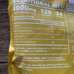 Razuhu Creatine Monohydrate Gummies for Men & Women Creatine Monohydrate NEW