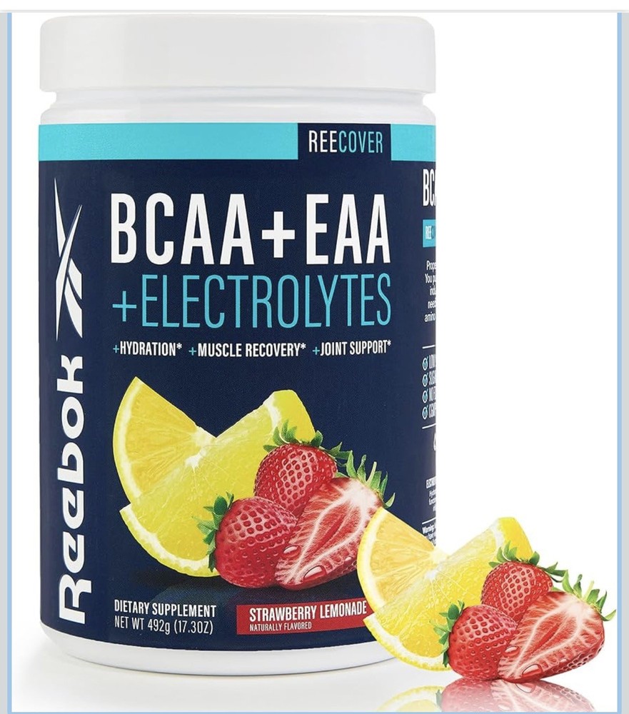 Reebok BCAA + EAA + Electrolytes Strawberry Lemonade 30 Servings Sealed